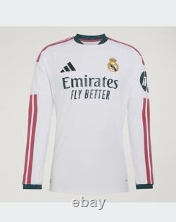 Adidas Real Madrid 26/27 Home Authentic Long Sleeve Jersey L NWT KC3943