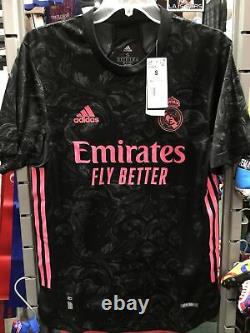 Adidas Real Madrid 3rd Authentic Kit 20-21 jersey Black Pink Size M Mens Only
