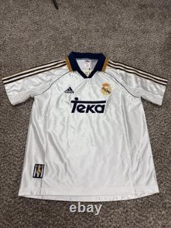 Adidas Real Madrid 99/00 Men's Home Jersey White Size M JJ3801 New Authentic