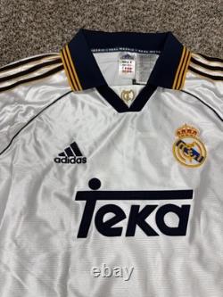 Adidas Real Madrid 99/00 Men's Home Jersey White Size M JJ3801 New Authentic
