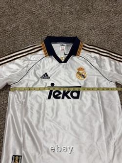 Adidas Real Madrid 99/00 Men's Home Jersey White Size M JJ3801 New Authentic