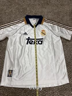 Adidas Real Madrid 99/00 Men's Home Jersey White Size M JJ3801 New Authentic
