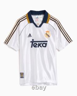 Adidas Real Madrid 99/00 Short Sleeve Home Jersey In White Men's Size M (JJ3801)