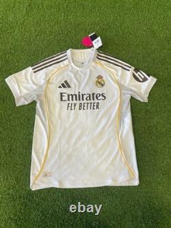 Adidas Real Madrid Authentic Home Jersey 25/26 Mbappe #10 Large White/Black
