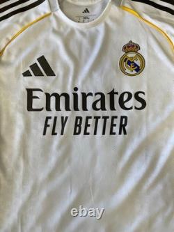 Adidas Real Madrid Authentic Home Jersey 25/26 Mbappe #10 Large White/Black
