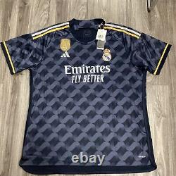 Adidas Real Madrid Away 23/24 Valverde 15 Navy/black Size 2xl Mens Soccer Jersey