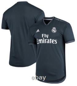 Adidas Real Madrid Away Gray Authentic Shirt 2018-2019 L or XL Sizes For Men