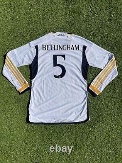 Adidas Real Madrid Bellingham Jersey Men's L 23/24 Long Sleeve Soccer Shirt