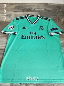 Adidas Real Madrid Benzema#9 19/20 Third Jersey Men's Size XL UCL patches