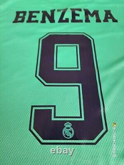 Adidas Real Madrid Benzema#9 19/20 Third Jersey Men's Size XL UCL patches