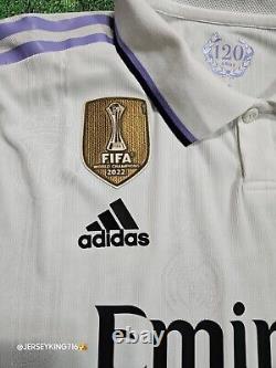 Adidas Real Madrid Benzema #9 22/23 Home Jersey Authentic Long Sleeve XL