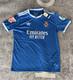 Adidas Real Madrid Blue/White Soccer Jersey Shirt Emirates Fly Better Size L