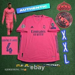 Adidas Real Madrid CF Sergio Ramos #4 2020/2021 away Authentic Pink Jersey XXL