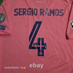 Adidas Real Madrid CF Sergio Ramos #4 2020/2021 away Authentic Pink Jersey XXL