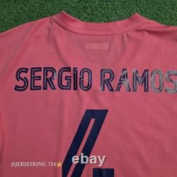 Adidas Real Madrid CF Sergio Ramos #4 2020/2021 away Authentic Pink Jersey XXL