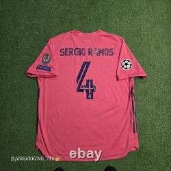 Adidas Real Madrid CF Sergio Ramos #4 2020/2021 away Authentic Pink Jersey XXL
