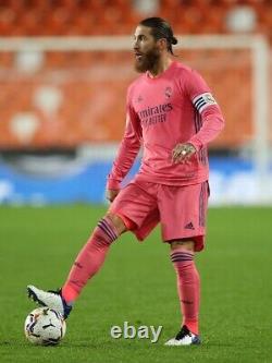 Adidas Real Madrid CF Sergio Ramos#4 20/21 Away Soccer Jersey Pink XXL