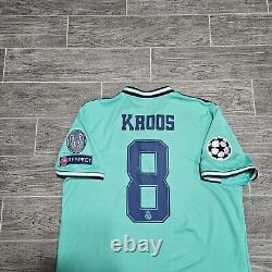 Adidas Real Madrid CF Toni Kroos#8 19/20 third Soccer Jersey L With UCL Patches