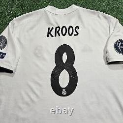Adidas Real Madrid CF Toni Kroos#8 2018/2019 Home Jersey Rare XXL UCL Patches