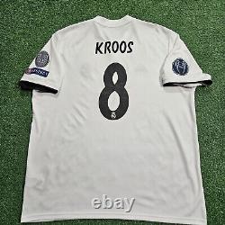 Adidas Real Madrid CF Toni Kroos#8 2018/2019 Home Jersey Rare XXL UCL Patches