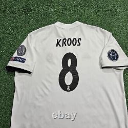 Adidas Real Madrid CF Toni Kroos#8 2018/2019 Home Jersey Rare XXL UCL Patches