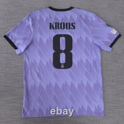 Adidas Real Madrid CF Toni Kroos#8 2022/2023 Away Purple Jersey UCL Patches Rare