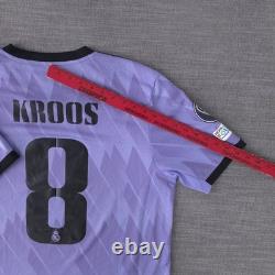 Adidas Real Madrid CF Toni Kroos#8 2022/2023 Away Purple Jersey UCL Patches Rare