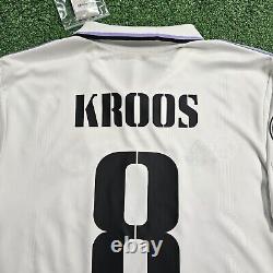 Adidas Real Madrid CF Toni Kroos#8 2022/2023 Home Jersey New XL UCL Patches