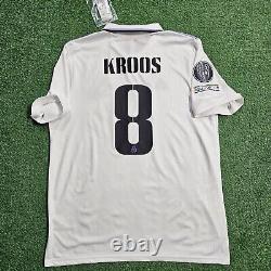 Adidas Real Madrid CF Toni Kroos#8 2022/2023 Home Jersey New XL UCL Patches