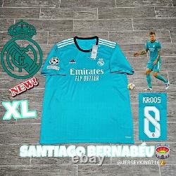 Adidas Real Madrid CF Toni Kroos#8 21/22. Third Soccer Jersey XL With UCL Patches