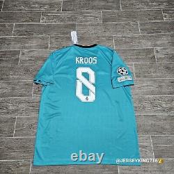 Adidas Real Madrid CF Toni Kroos#8 21/22. Third Soccer Jersey XL With UCL Patches
