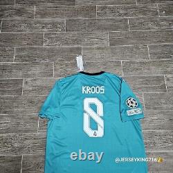 Adidas Real Madrid CF Toni Kroos#8 21/22. Third Soccer Jersey XL With UCL Patches