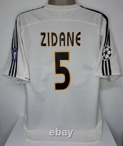 Adidas Real Madrid Champions 2004 Zidane L Original Football Jersey Shirt