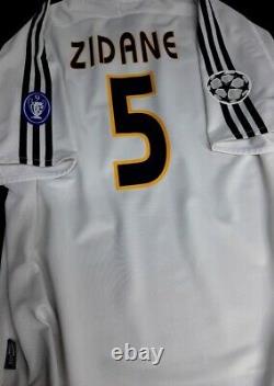 Adidas Real Madrid Champions 2004 Zidane L Original Football Jersey Shirt