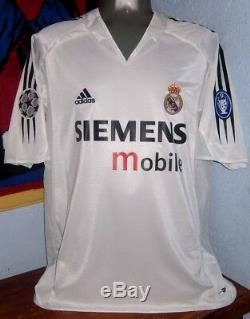 Adidas Real Madrid Champions 2005 Zidane Match Player Original Jersey Shirt