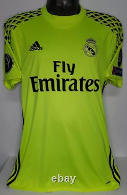 Adidas Real Madrid Champions 2017 Navas Gk Goal S Original Jersey Shirt