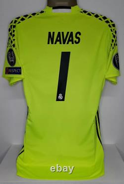 Adidas Real Madrid Champions 2017 Navas Gk Goal S Original Jersey Shirt