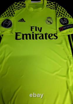 Adidas Real Madrid Champions 2017 Navas Gk Goal S Original Jersey Shirt
