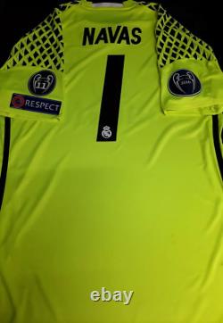 Adidas Real Madrid Champions 2017 Navas Gk Goal S Original Jersey Shirt