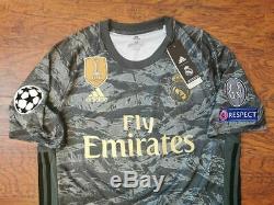 Adidas Real Madrid Champions 2019-20 Gk Goal Courtois M Original Jersey Shirt