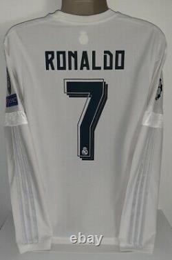 Adidas Real Madrid Champions Final 2016 Ls Long Ronaldo L Original Jersey Shirt