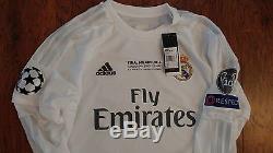 Adidas Real Madrid Champions Final 2016 Ronaldo Long Ls XL Original Jersey Shirt