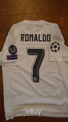 Adidas Real Madrid Champions Final 2016 Ronaldo Long Ls XL Original Jersey Shirt