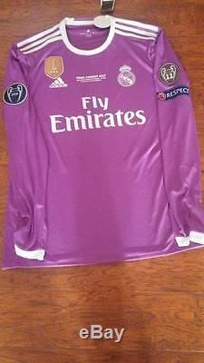 Adidas Real Madrid Champions Final 2017 Ronaldo Ls Long XL Original Jersey Shirt