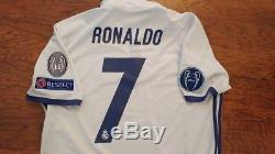 Adidas Real Madrid Champions League Final 17 Ronaldo Home Original Jersey Shirt