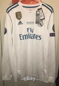 Adidas Real Madrid Champions League Jersey Trikot Maillot L Bale Long Sleeve Fin