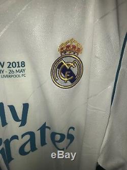 Adidas Real Madrid Champions League Jersey Trikot Maillot L Bale Long Sleeve Fin