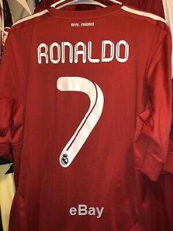 Adidas Real Madrid Champions League Jersey Trikot Maillot L Ronaldo Rare Red