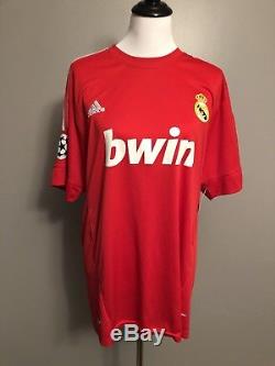 Adidas Real Madrid Champions League Soccer Jersey Men XL Red 2011/2012 Ronaldo