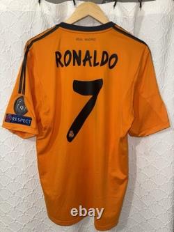 Adidas Real Madrid Cristiano Ronaldo #7 Soccer Jersey Men's L Orange Black